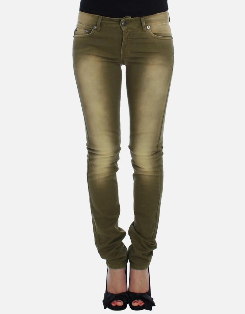 Skinny Jeans Olive Green Women Jeans