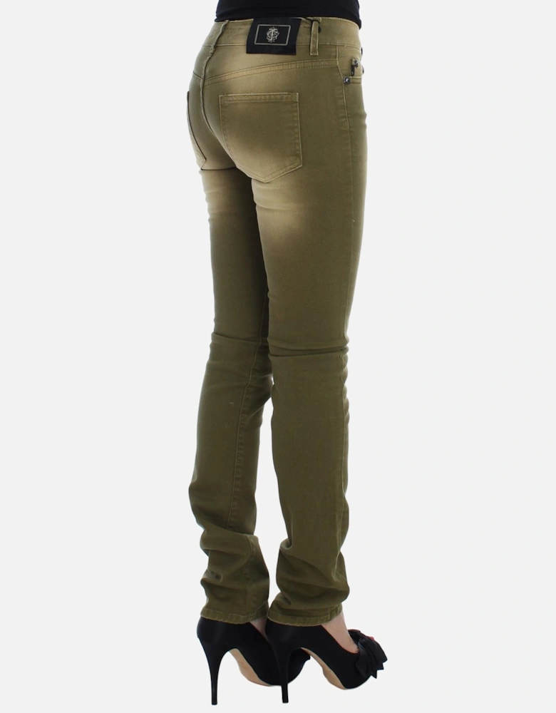 Skinny Jeans Olive Green Women Jeans