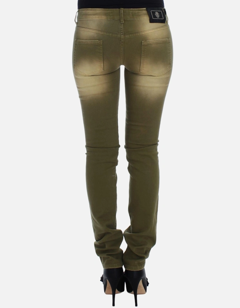 Skinny Jeans Olive Green Women Jeans