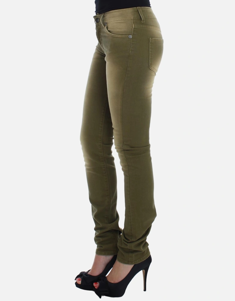 Skinny Jeans Olive Green Women Jeans