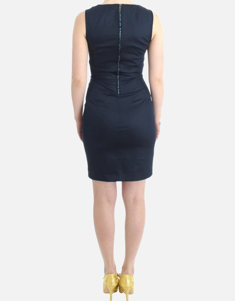 Sheath Dress VNeck Sleeveless Women - Blue Dresses