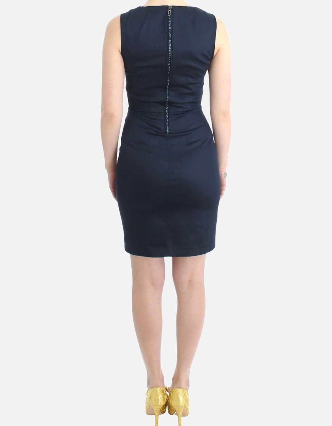 Sheath Dress VNeck Sleeveless Women - Blue Dresses