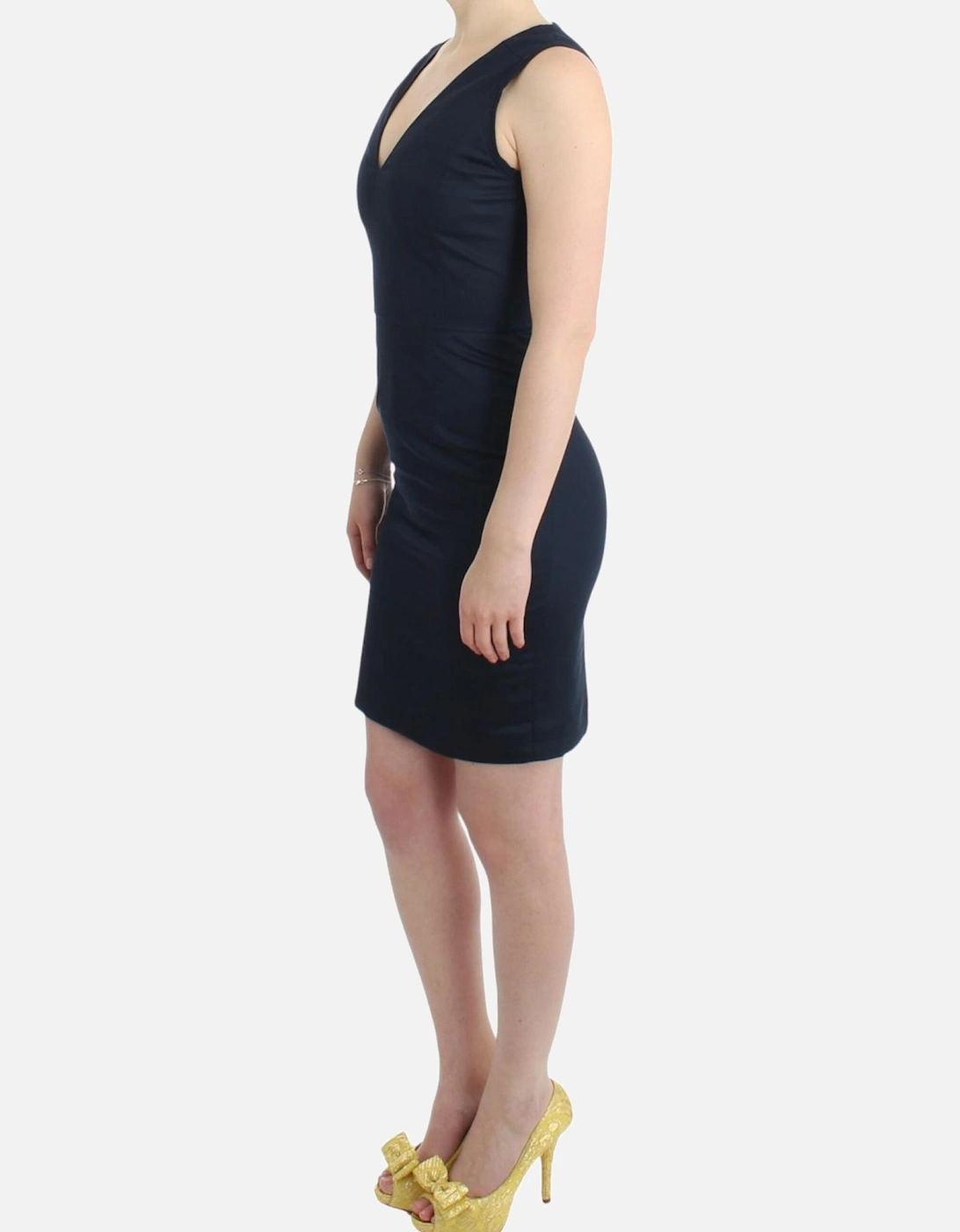 Sheath Dress VNeck Sleeveless Women - Blue Dresses