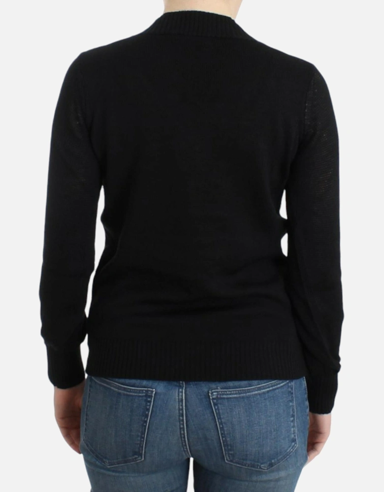 VNeck Knit Pullover Sweater Women - Black