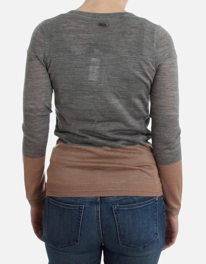 TwoTone Knit Cardigan Women - Gray Sweaters