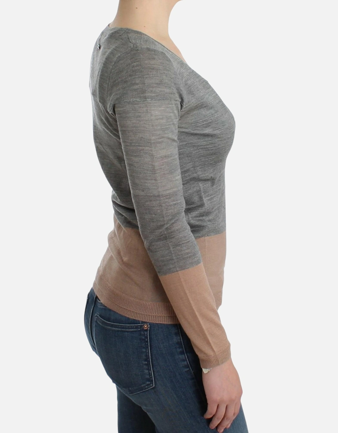 TwoTone Knit Cardigan Women - Gray Sweaters
