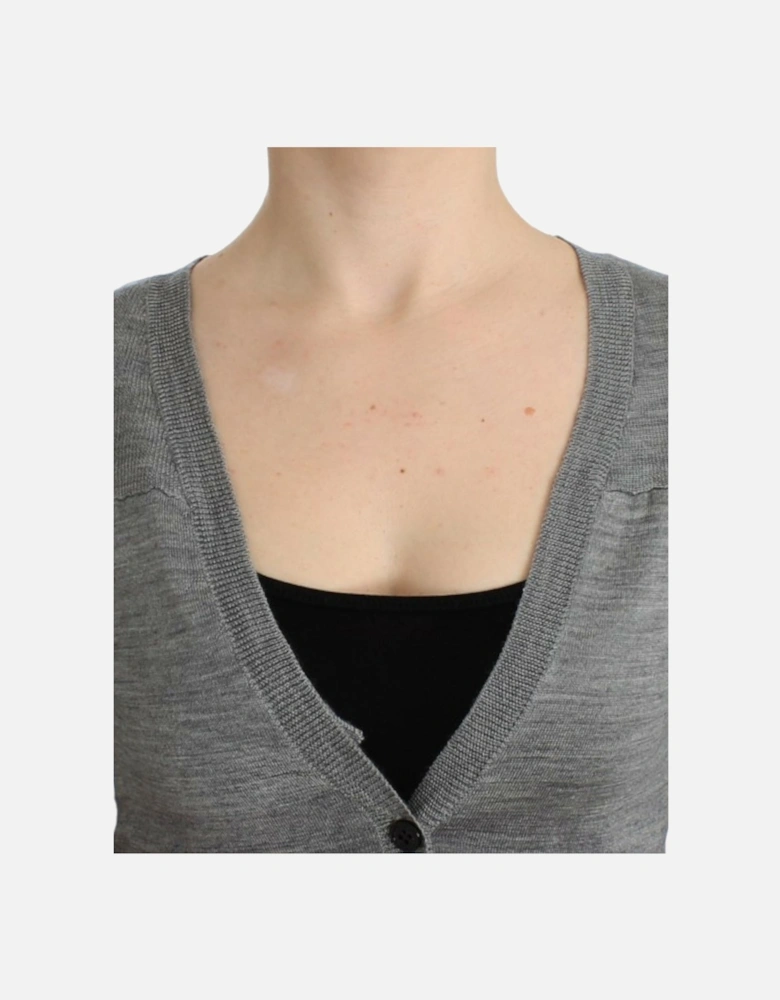 TwoTone Knit Cardigan Women - Gray Sweaters