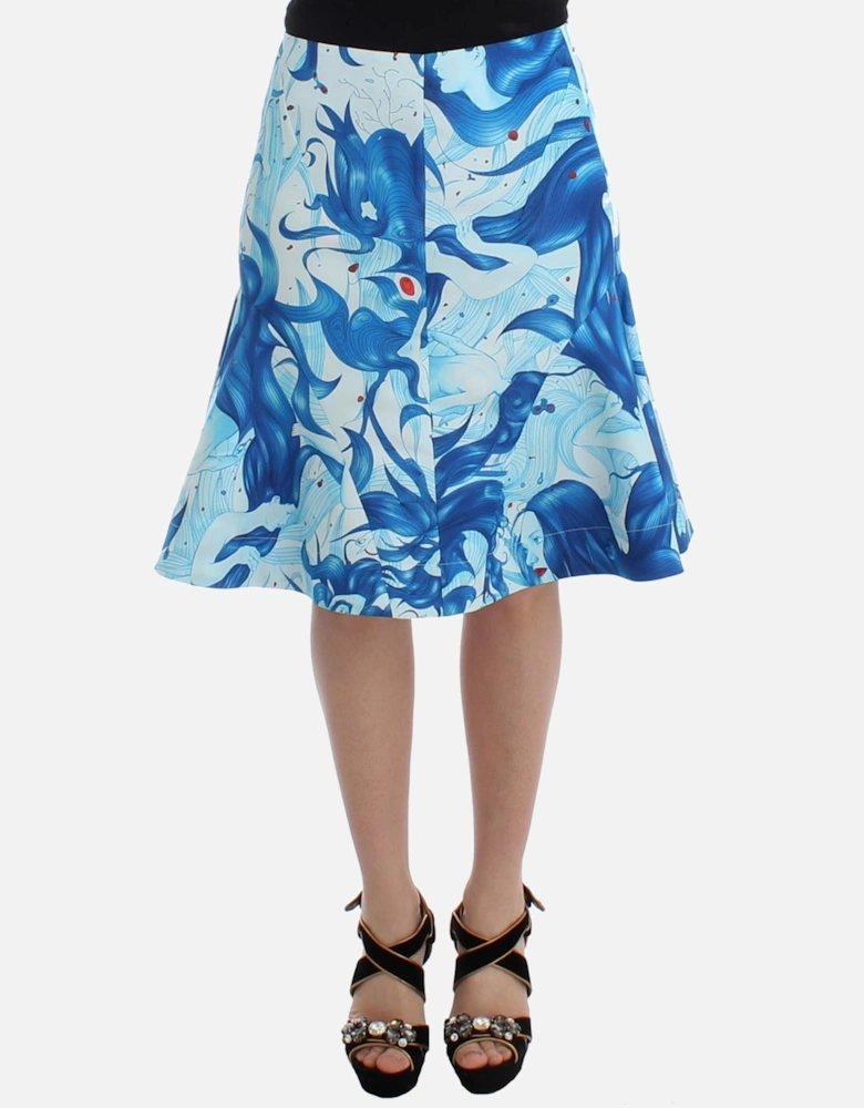 Aline Skirt Blue White Print Women