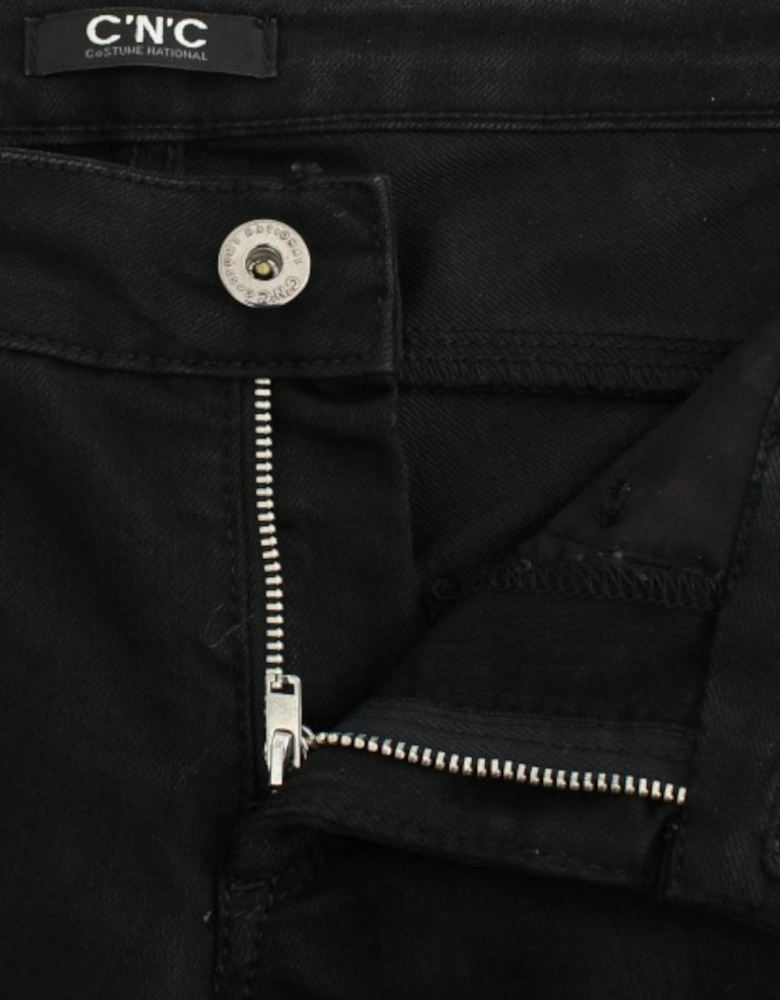 Straight Leg Jeans Women - Black Jeans