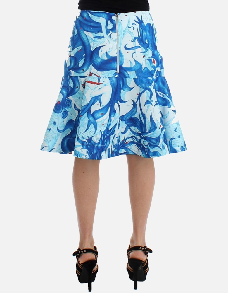 Aline Skirt Blue White Print Women
