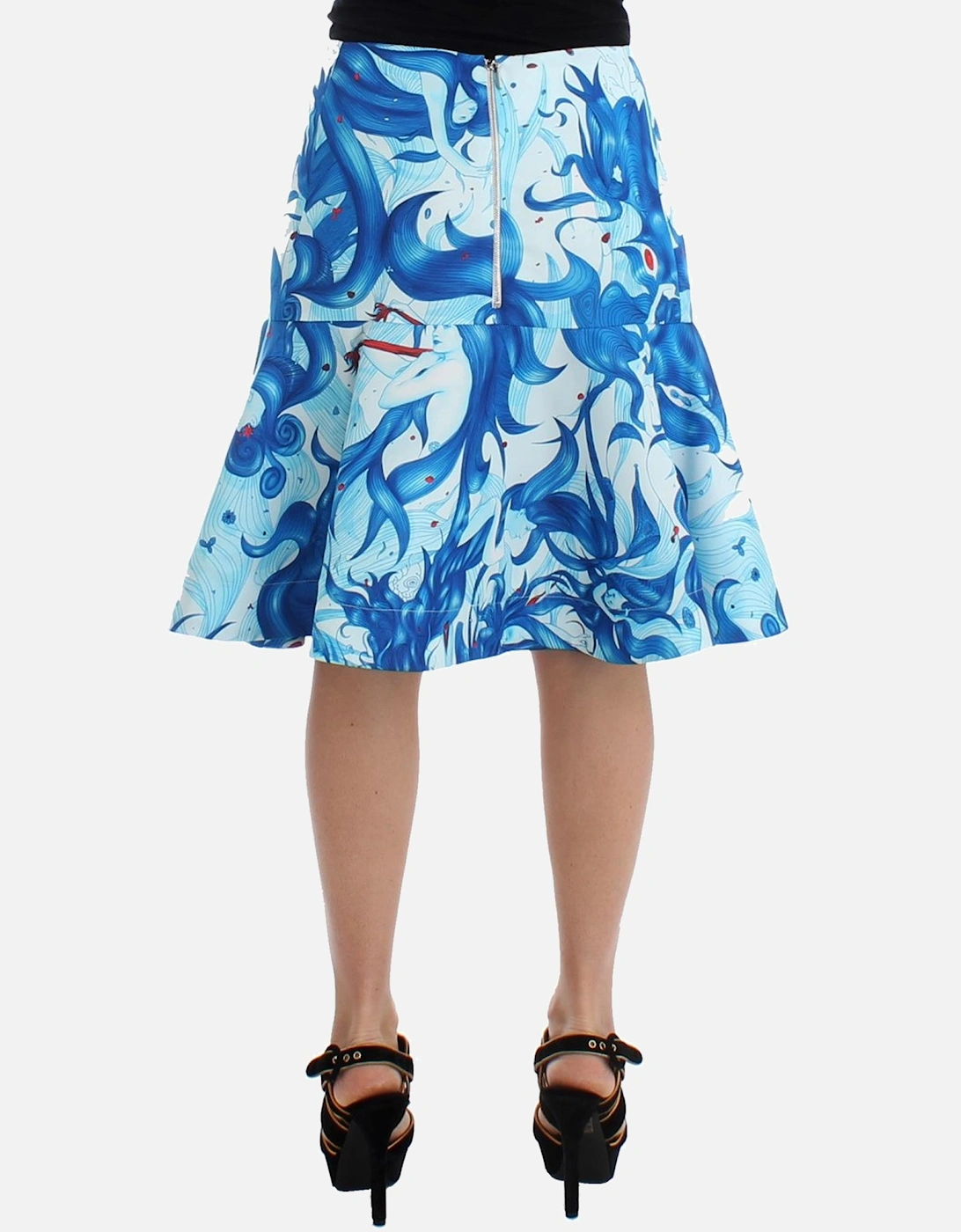 Aline Skirt Blue White Print Women