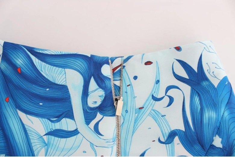 Aline Skirt Blue White Print Women