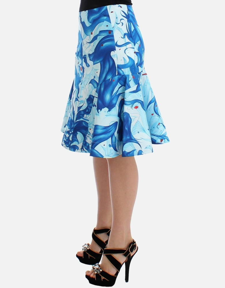 Aline Skirt Blue White Print Women