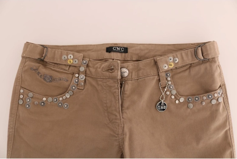 Pants Straight Leg Women - Beige Jeans