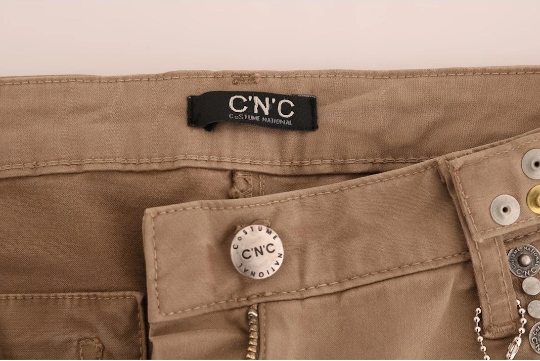 Pants Straight Leg Women - Beige Jeans