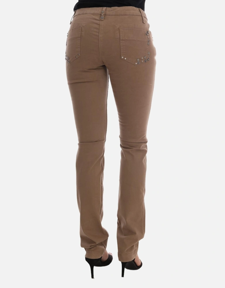 Pants Straight Leg Women - Beige Jeans