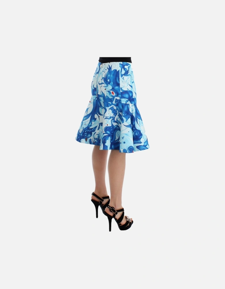 Aline Skirt Blue White Print Women