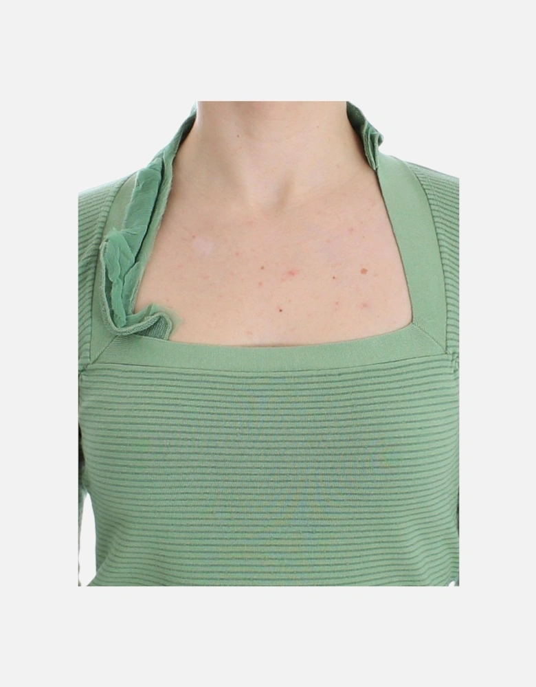 Long Sleeve Knit Pullover Sweater Women - Green