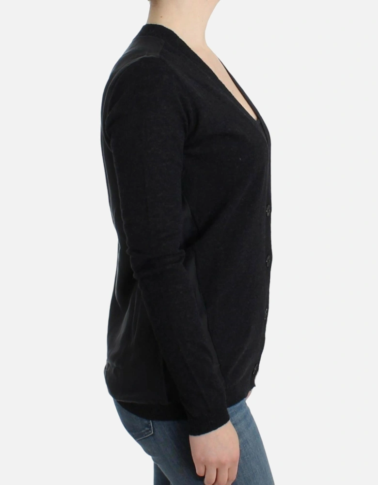 VNeck Long Sleeve Cardigan Women - Gray Sweaters