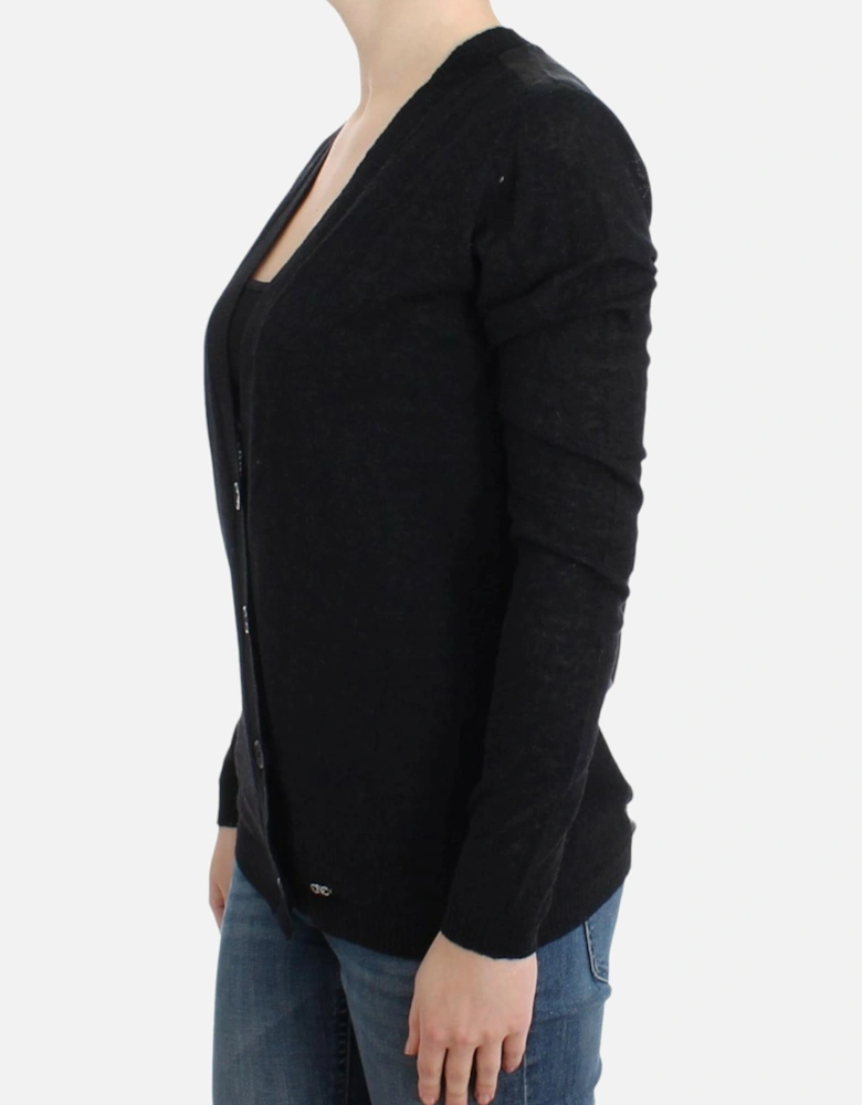 VNeck Long Sleeve Cardigan Women - Gray Sweaters