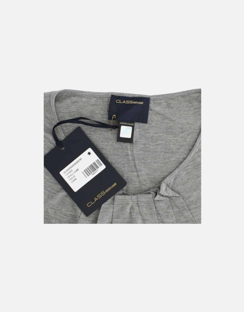 34 Sleeve Pleated Blouse Women - Gray T-Shirts