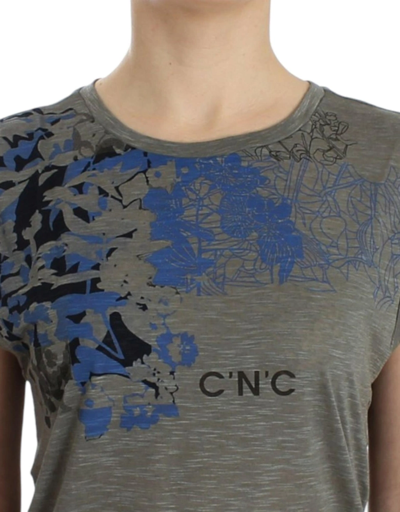 Sleeveless T-Shirt with Logo Detailing Women - Gray