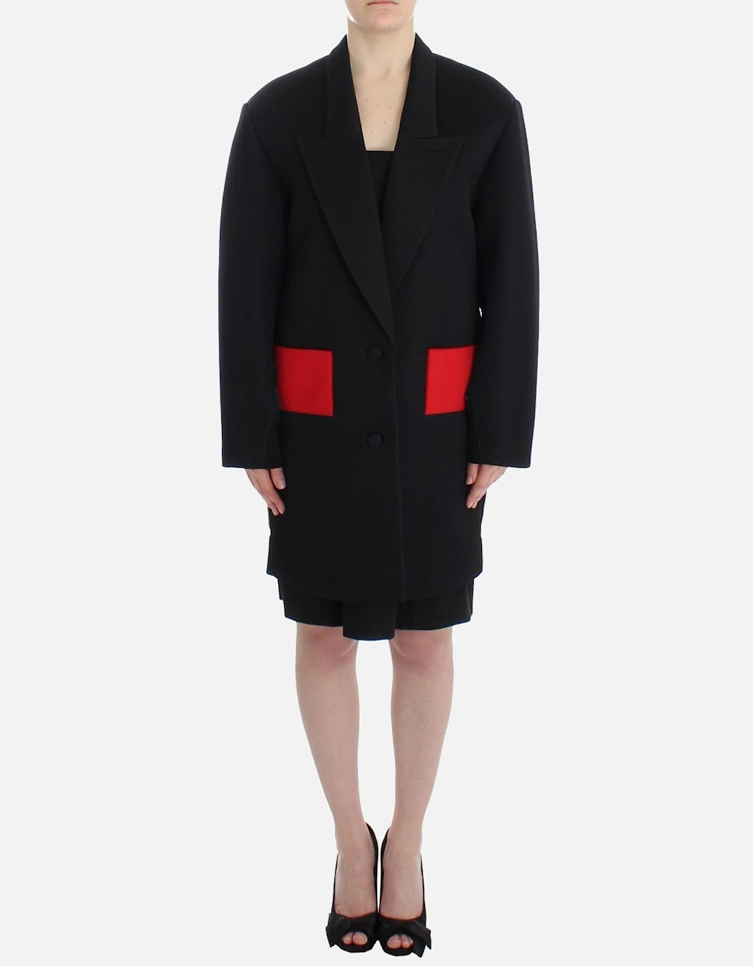 Blazer Notch Collar Long Sleeves Women - Black Suits, 7 of 6