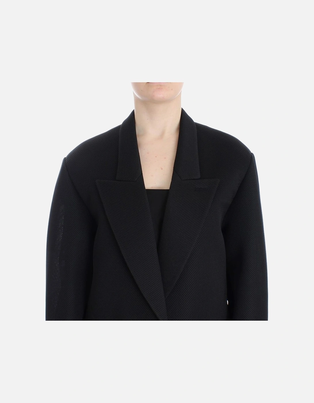 Blazer Notch Collar Long Sleeves Women - Black Suits