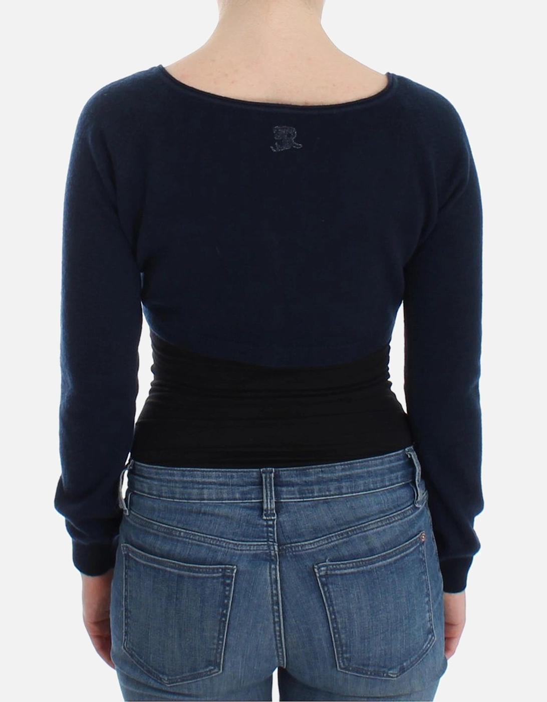 Cashmere Cropped Cardigan Women - Blue Sweaters