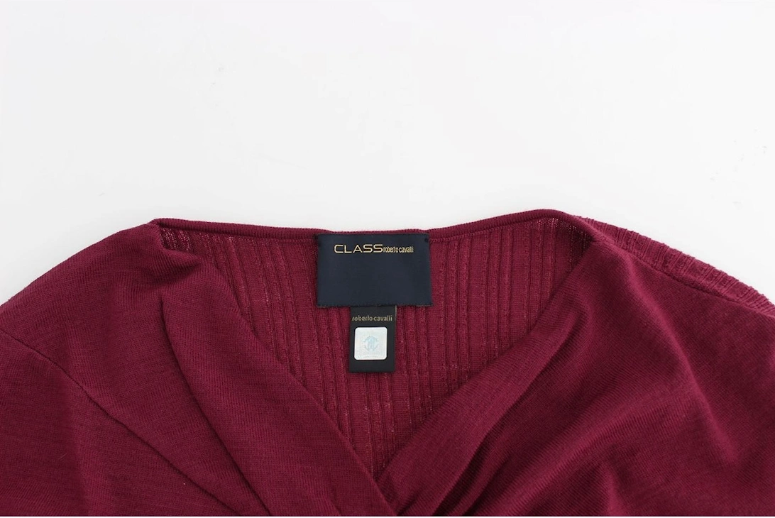 Twisted VNeck Knit Sweater Women - Purple