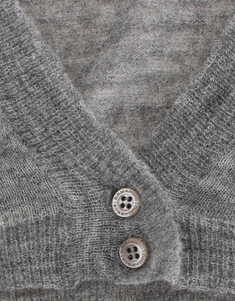 Lingerie Bolero Sweater with Button Closure Women - Gray T-Shirts