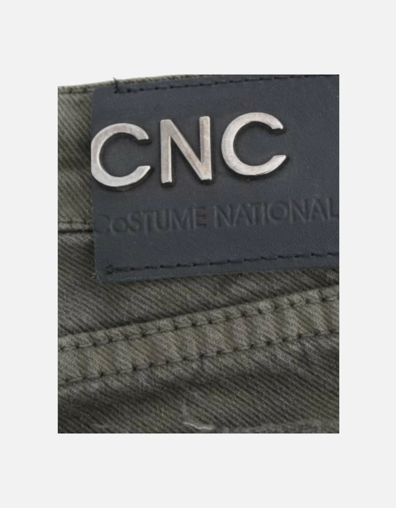 Pants Straight Leg Olive Green Women Jeans