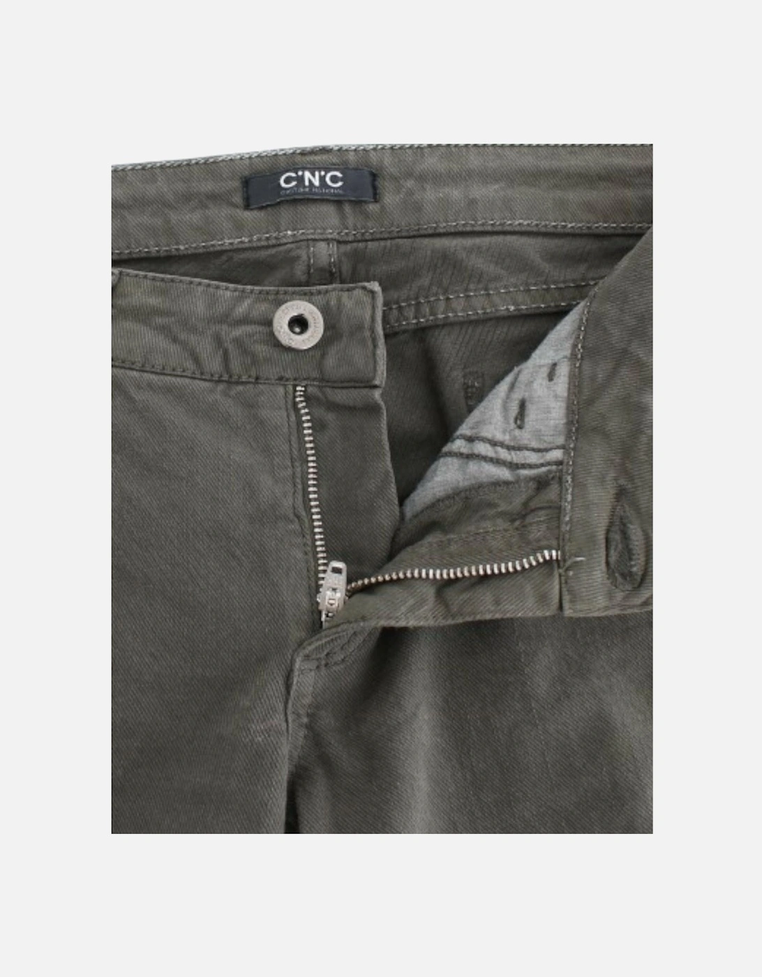 Pants Straight Leg Olive Green Women Jeans
