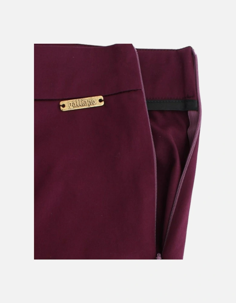Pants Slim Fit Burgundy Women - Purple Jeans