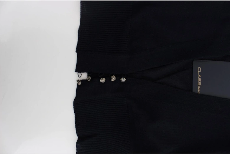 Cropped VNeck Cardigan Women - Black Sweaters
