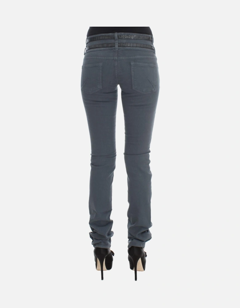 Galliano SlimFit Jeans Double Belt Detail Women - Blue Jeans