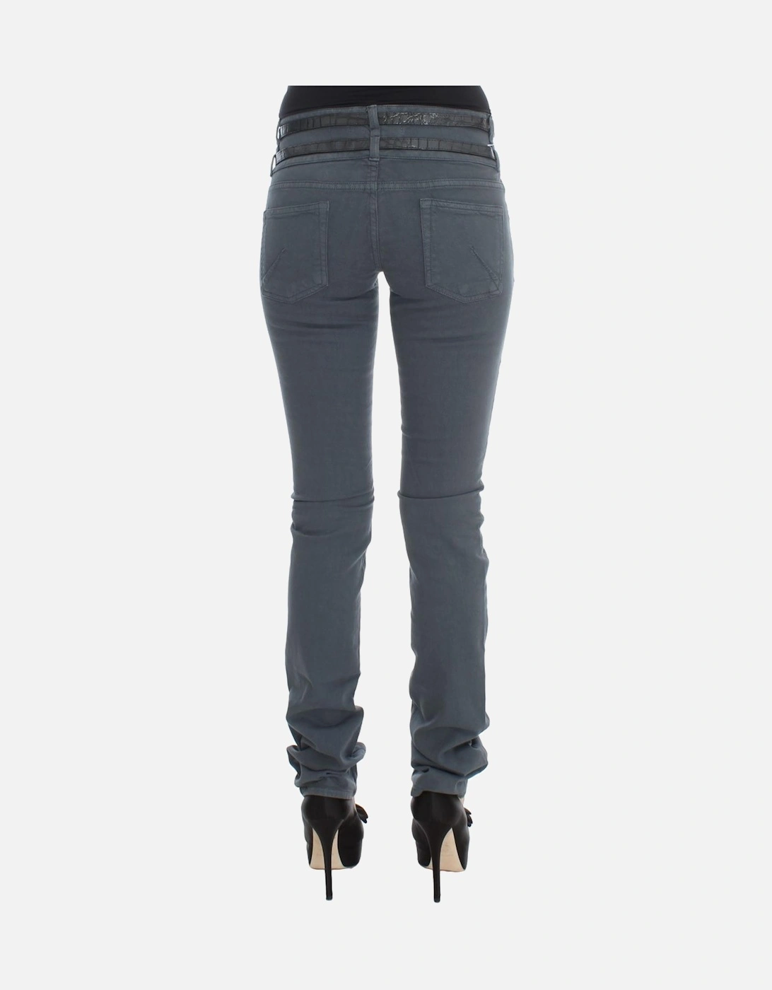 Galliano SlimFit Jeans Double Belt Detail Women - Blue Jeans