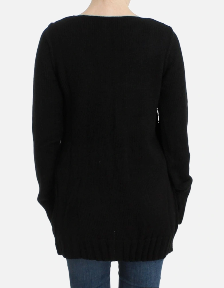 Cable Knit Pullover Sweater Women - Black