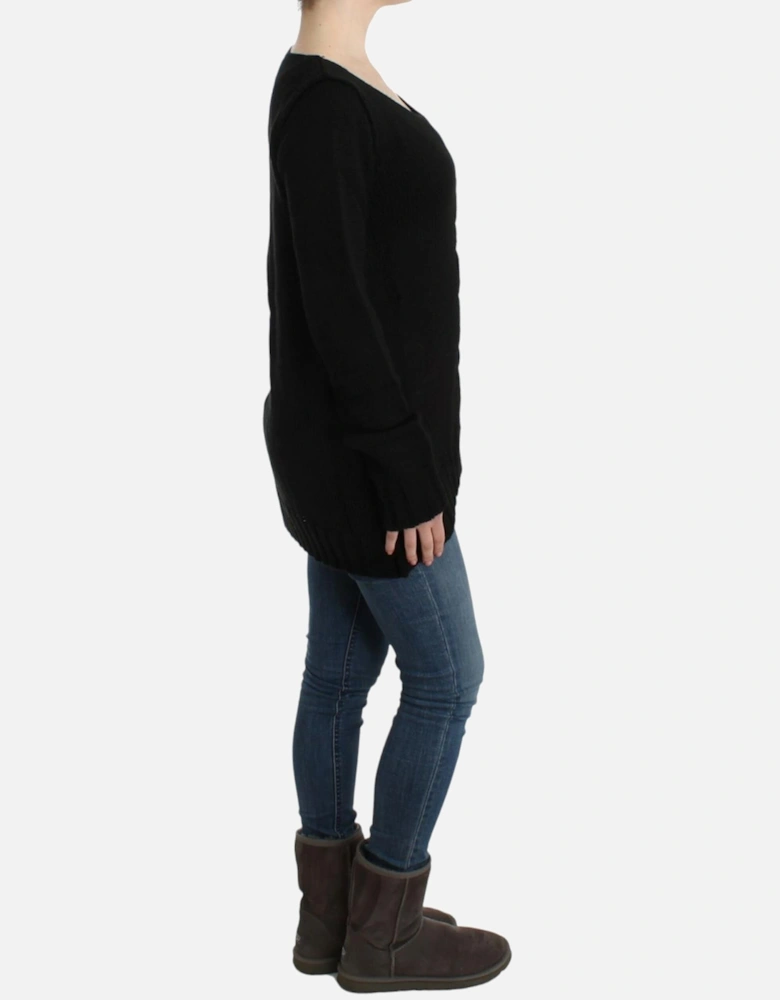 Cable Knit Pullover Sweater Women - Black