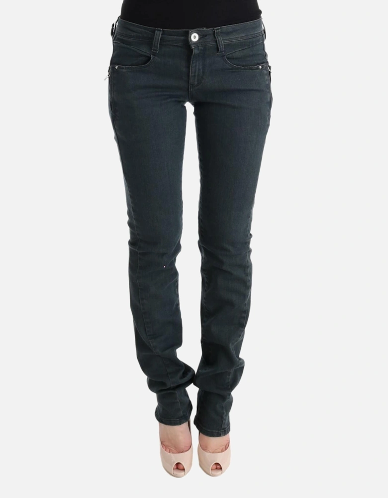 Superslim Fit Gray Stretch Jeans Women Jeans