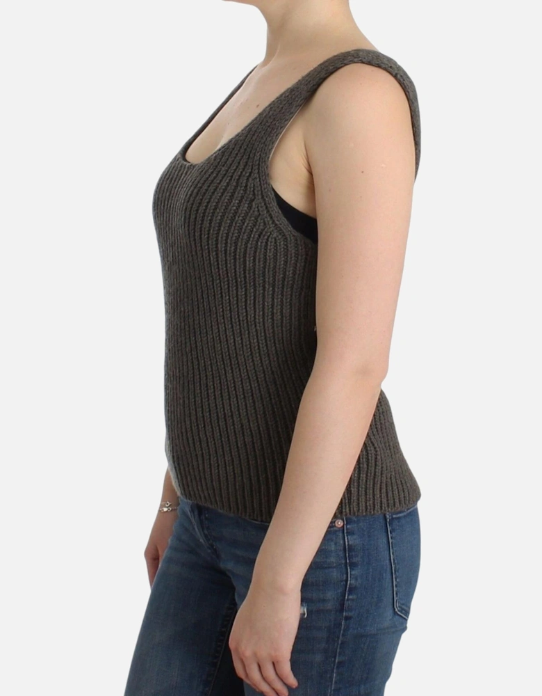 Ribbed Knit Tank Top Women - Gray T-Shirts