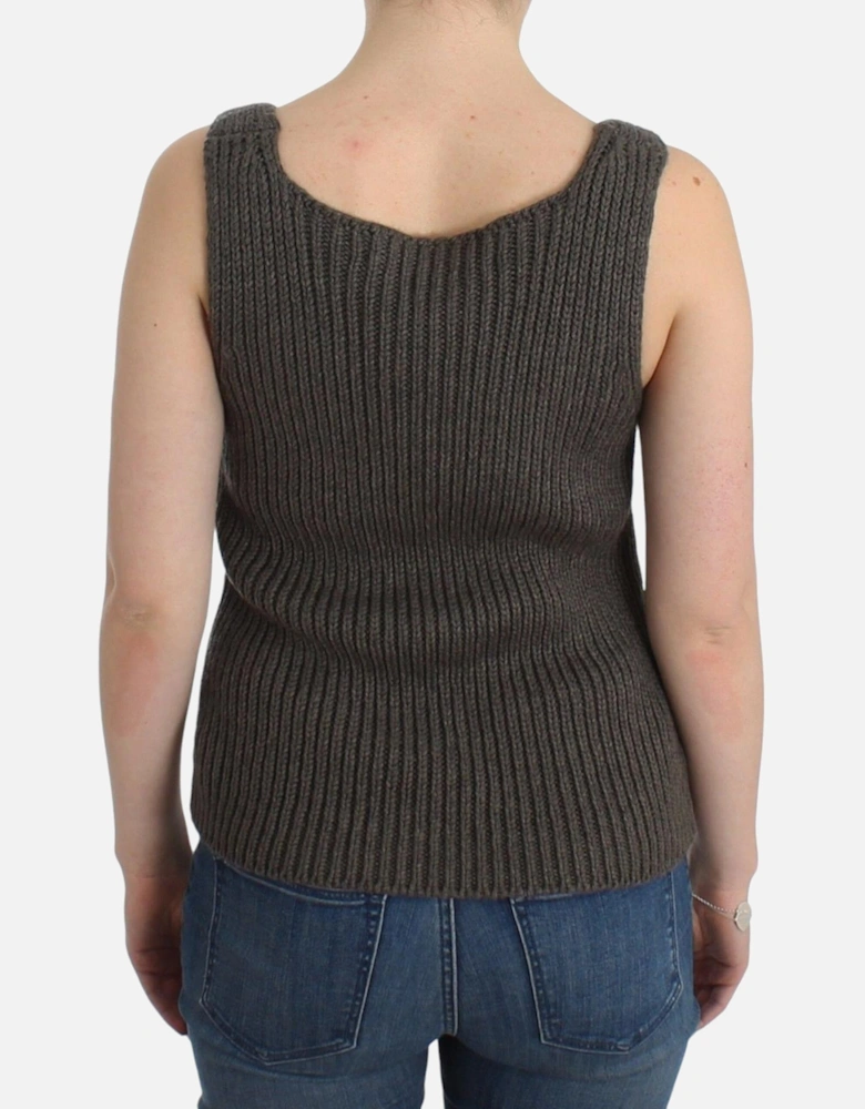 Ribbed Knit Tank Top Women - Gray T-Shirts