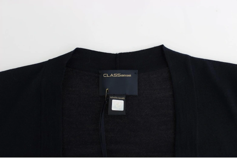 Cropped VNeck Cardigan Women - Blue Sweaters