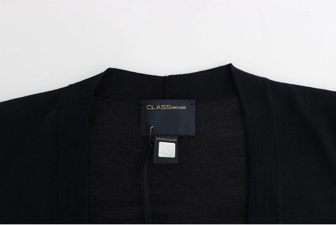 Cropped VNeck Cardigan Women - Blue Sweaters