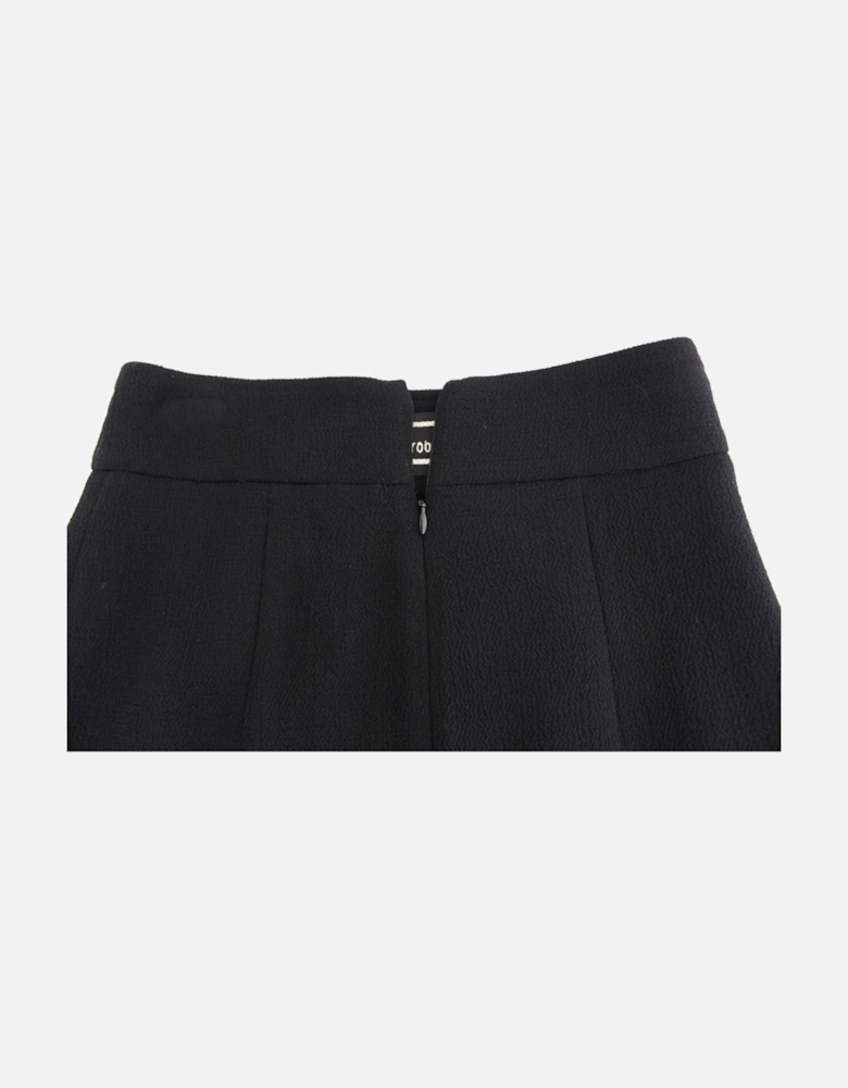 Pleated KneeLength Skirt Classic Style Women - Black