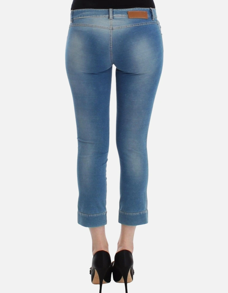 Beachwear Capri Jeans with Logo Details Women - Blue Jeans