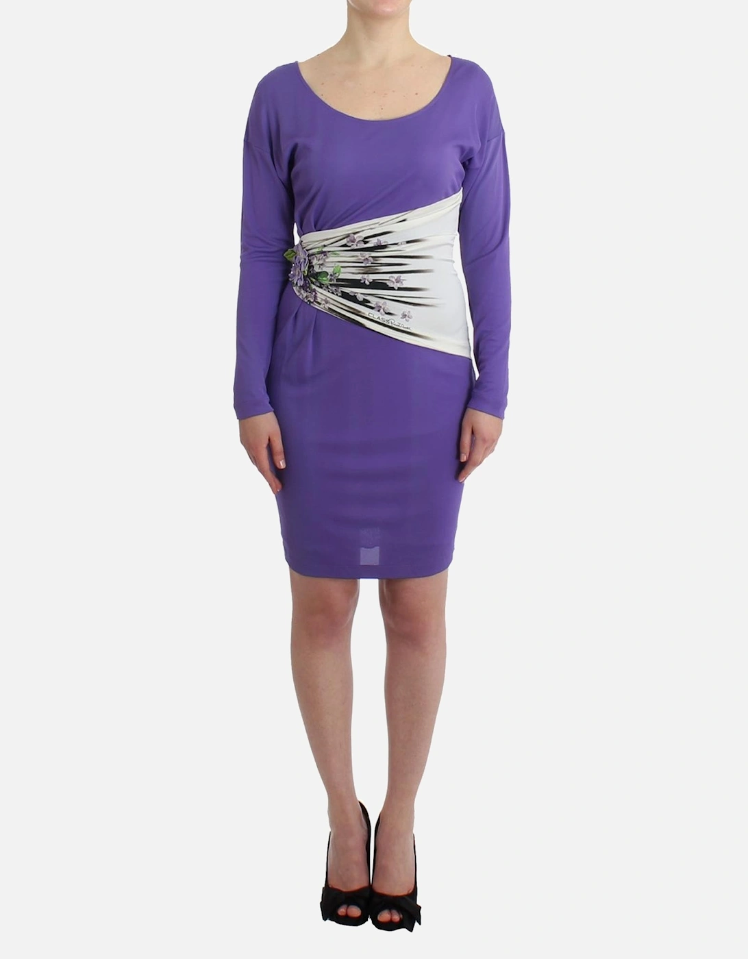 Purple Mini Dress Long Sleeves Women Dresses, 7 of 6