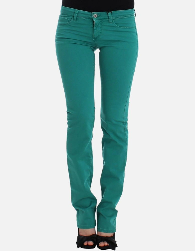 Jeans Teal Straight Leg Women - Green Jeans