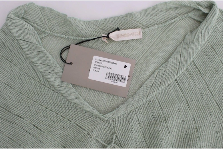Knit Top Three Quarter Sleeves Women - Green Sweaters