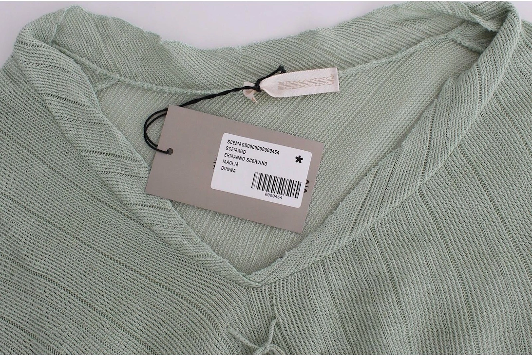 Knit Top Three Quarter Sleeves Women - Green Sweaters